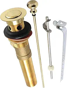 Kingston Brass KB2002 Pop-Up Drain with Overflow, 22 Gauge, Polished Brass