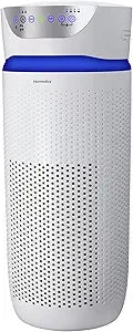 Homedics 5-in-1 UV-C Air Purifier - 360-Degree HEPA Filter for 1,593 Sq Ft, Extra Large Air Purifiers for Bedroom and Home, Essential Oil Pads, Built-In Timer, 5 Speed Settings for Large Rooms, White