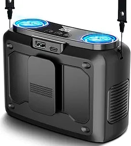 20000mAh Portable Fan,True High Speed Dual Motors with 200% Powerful Airflow, Up to 41Hours and Rechargeable Personal Neck Waist HandsFree Wearable Fans for Travel,Camping,Outdoor,Jobsite,Sports,Golf