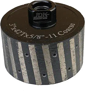 JDK 3 Inch Diamond Drum Wheel Resin Filled Zero Tolerance for Grinding Granite Marble Engineering Stones Concrete Sink Hole with 5/8-11 Thread (3 Inch,Resin Filled)