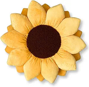 Green Philosophy Co. Sunflower Pillow - Golden Yellow - 20x20 Inches