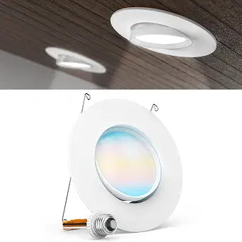 Sunco 6 Inch Gimbal LED Recessed Light Adjustable, 12W=60W 5CCT, 1 Pack