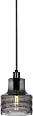 Toltec Lighting Aurora 1 Light Pendant in Matte Black (1902-MB-SMK)