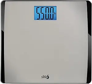 Eat Smart Precision 550 Pound Extra-High Capacity Digital Bathroom Scale, Extra-Wide Platform, Stainless Steel Body Weight Scale with Step-On Tech, Silver