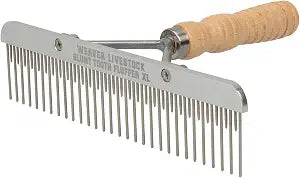 Weaver Livestock Blunt Tooth Fluffer Comb XL with Wood Handle