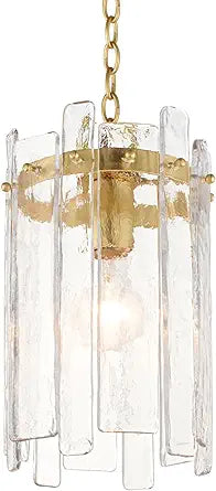 Maxim Lighting Warren 1-Light Pendant Light | Dark Bronze Steel Finish | Artisan Glass Shade | Contemporary Indoor Light Fixture | Ideal for Kitchen Islands & Dining Rooms | Dimmable | 21831AGGL