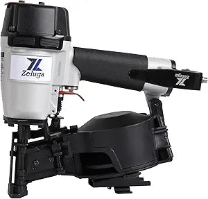 Zeluga 28-145 Pneumatic 15 Degree Coil Roofing Nailer with 120 PCS Load Capacity Coil Nailer Kit with Eye Protection and Repair Kit