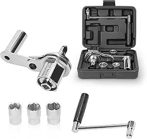 Angchun Torque Multiplier Wrench Set - 1:16 Torsional Torque Wrench Lug Nut Remover Tool Set Labor Saving Torque Multiplier 1/2 Drive with 17mm/19mm/21mm Sockets for Loosening Car Tire Lug Nuts