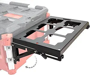 Folding Packout Mount Compatible with Packout Toolbox Side Storage, Rugged All-metal Frame, Compatible with Rails No Drilling Required, Saving Space, Can be Mounted on Wall or Floor