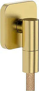 hansgrohe Handheld Shower Wall Outlet, 1/2-inch, Modern, Brushed Gold | 28884251, Thread Connection