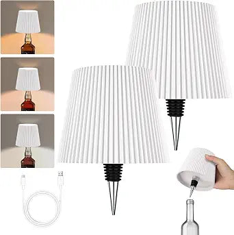 Milumber Wireless Bottle Lamp Shade, LED Liquor & Wine Bottle Top Lamp