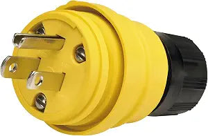 Legrand Pass & Seymour 14W47 15 Amp 125V Watertight Plug NEMA 5-15P 4X/6P, Yellow (1 Count)