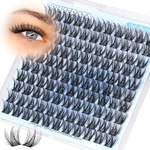 PHKERATA 12mm Wispy Lash Clusters Natural Cluster Eyelash Extensions