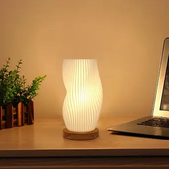 Aesthetic Funky Lamp, Cool Striped Bedside Night Light for Cozy Bedroom