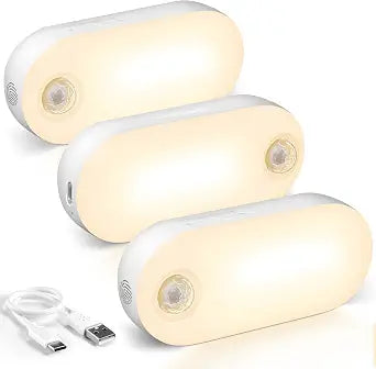 Lyridz Rechargeable Night Light with Motion Sensor, 3-Pack
