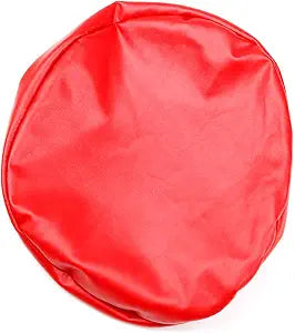 Stool Covers Round Seat Covers Water Proof PU Leather Bar Stool Slipcover Bar Stools Cover with Elastic and Slip-Proof Bottom, No Filler for 11-13 Inch (Color:Red)