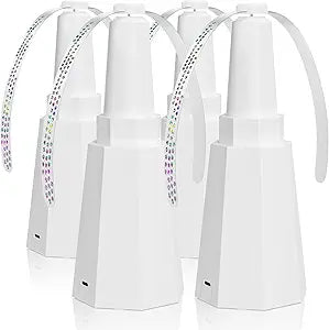 4-Pack Rechargeable Fly Fans for Tables Up to 10-Hour Working Time, Indoor Outdoor Mute Food Fans to Keep Flies Away, Retractable Table Fans with Hook for Home Restaurant Party Picnic Patio, White