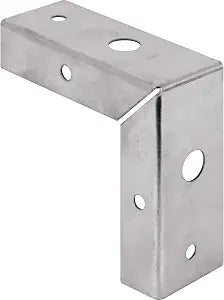Prime-Line N 7195 Bi-Fold Door Corner Repair Bracket, 1-3/8 in. Thick Door, Stamped Steel Construction with Zinc-Plated Finish (2 Pack)