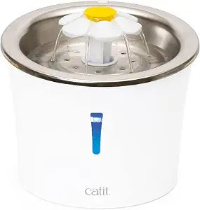 Catit LED Flower Fountain with Triple Action Filter, Cat Drinking Water Fountain, 3 L