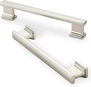 10 Pack 6 Inch Length|5 Inch(128mm) Hole Center Brushed Satin Nickel Kitchen Cabinet Handles, Cabinet Pulls Kitchen Cabinet Hardware, Cupboard Pulls, Drawer Handles