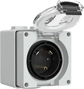 30Amp Power Inlet Box,125Volt NEMA TT-30P Inlet Outdoor dustproof and Weatherproof for Electric Vehicles, generators, Welding Machines, etc.ETL Listed