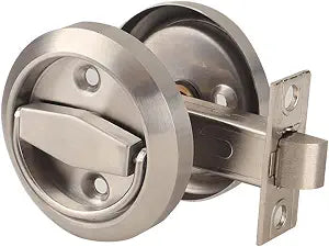 Dixiao 304 Stainless Steel Round Hidden Recessed Cup Door Knob, Doorknobs, Flush Door Knobs, Flat Door Knob, Flat Passage Door Lock, 1 Set