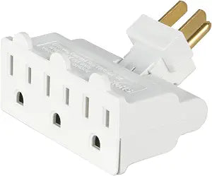 Eaton 1192W-SP 15-Amp 2-Pole 3-Wire 125-Volt Swivel Three Outlet Tap, White