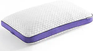 BPC Shredded Memory Foam Pillow Queen Size, Cooling Bed Pillow for Sleeping, Adjustable Firm Soft Support for Side Back Stomach Sleepers, Hypoallergenic Removable Washable Cover, CertiPUR-US, 1 Pack