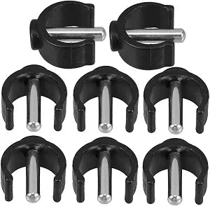 8pcs Replacement Toilet Locking Clips for Tube Clips for Bathroom Benches Shower Chairs Fit Non- Thermoplastic Design