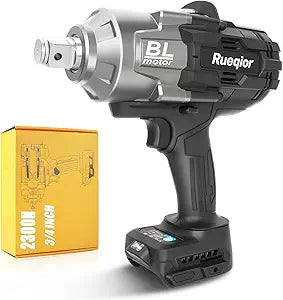 Cordless Impact Wrench 3/4" Compatible with DeWalt 20V Battery, Electric Impact Wrench 1700FT-LBS(2300N.m) High Torque Brushless Impact Wrench, with 3 Speed Modes Power Impact Driver