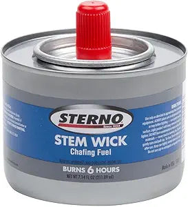 Sterno Chafing Fuel Can With Stem Wick, Methanol, 6 Hour Burn, 1.89 g, 24/Carton