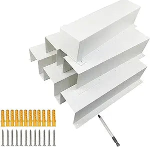 Line Set Cover Kit for Mini Split Air Conditioners Decorative 4 x 4 Metal Line Cover for Central AC & Heat Pumps Systems Tube Universal Fit AC Steel Heavy Duty(8.5FT)
