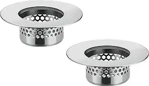 Bathroom Sink Filter - Fits 1.25"-1.60" Hole (2pcs) | Stainless Steel Hair Catcher for Bathroom/Bathtub/Laundry/RV Sink