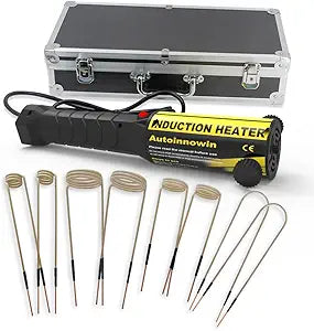 Magnetic Induction Heater Bolt Removal - 1200W 110V Heat Induction Tool with 8 - Coil and Box Case for Rusty Screw Removal