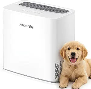 Ambersky Air Purifier for Home, True HEPA Air Cleaner Cover Up to 2000sq.ft with Real-Time Air Quality Sensor, Auto Mode, 23dB Sleep Mode, Pet Hair Dander Odor Smoke Dust Filter for Large Room