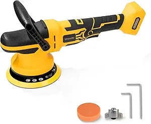 Cordless 6" DA Buffer Polisher(Tool Only) Compatible with Dewalt 20V 60V MAX Battery, Brushless, 5500 OPM, 15mm/21mm Dual Orbit, 6-Speed Random Orbital Car Polisher Waxer for Detailing