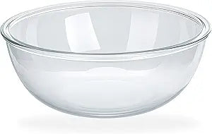6.3 Qt Large Glass Mixing Bowl,12.3" Clear Glass Salad Cooking Bowls For making sourdough Prepping, Mixing, Marinating & Brining Kimchi
