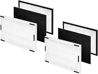 Nispira HF25630 YY25630 Replacement Filter Compatible with Lasko HF25630 Pure Platinum Air Purifier, 3-Stages True HEPA TiO2 Activated Carbon Pre-Filter, 2 Set