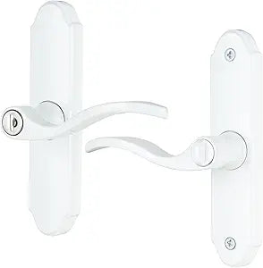 Wright Products Serenade Mortise Lever Set with Built-in Keyed Deadbolt, White  Fits Wood Core & Storm Doors, Reversible Handle, Security Lock with 2 Keys