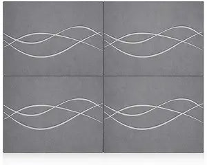 Extra Large Stone Bath Mat for Bathroom,31.5" x 23.6" Quick-Drying Diatomite Stone Shower Mat,Spliceable Design Instant Dry Technology Bath Mats Non-Slip Easy to Clean(Linear Dark Gray)