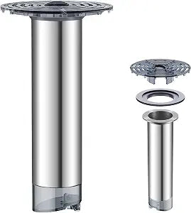 Stainless Steel Extended Anti Odor Floor Drain Shower Drain Plus Shower Drain Cover Prevent Odor Dispersion in Bathrooms,for Fixing a misaligned Leak in a Shower Drain Pipe.