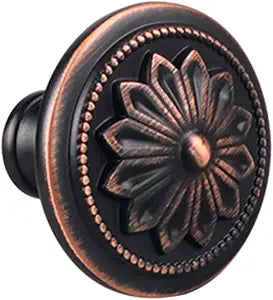 10 Pack - Oil Rubbed Bronze Cabinet Hardware: 1.4" Round Knobs for Cabinets & Drawers
