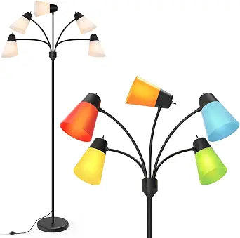 LED Floor Lamp, Medusa Adjustable Multi Head Modern Tall Standing Light