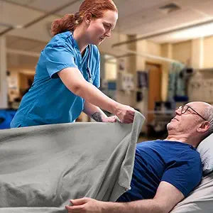 Avalon Bedding Hospital Blankets Pack of 4 Twin Size, 100% Cotton Lightweight General Hospital Blanket 90x70 Inches