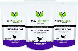 VETRISCIENCE Laboratories - Vetri Lysine Plus, 120 Bite Sized Chews, 3 Pack