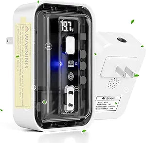 3 In 1 Air Ionizers For Home - Negative Ion Filtration System,Real Time Temperature Display Air Purifier Plug,Portable Air Purifier For Kitchen Bedroom,Quiet Operation Mini Air Cleaner