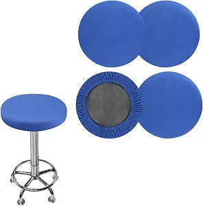 4 Pack Royal Blue Round Stool Covers Bar Seat Fits 11-15 inch Dia