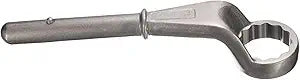 HARFINGTON Offset Box End Tubular Handle Wrench 1-11/16" CR-V 12 Point Offset Single End Torx Wrench High Neck Tubular Box Wrenches for Tightening Remove Screws and Fasteners, Silver Gray