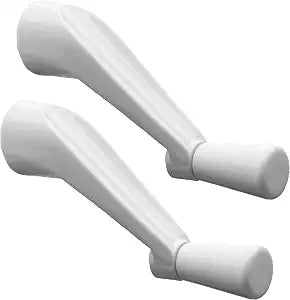 Casement Window Crank Handle Replace,White,3/8" Spline Socket Handle,2 pack