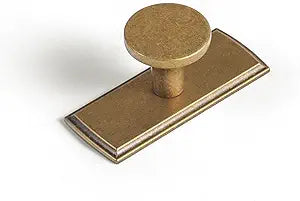 Goo-Ki 6 Pack Classic Elegance Antique Brass Cabinet Knobs with Backplate - Luxurious Detail for Kitchen - Vintage Handles for Homeimprovement Hardware